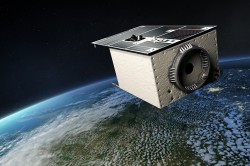 EnMAP is a German hyperspectral satellite mission for earth observation. Imaging spectrometers measure the solar radiation reflected by the earth's surface from visible light right through to shortwave infrared. These allow statements to be made regarding the state of the earth's surface and any visible changes. The mission is due to be launched in 2018 and will continue for five years. Photo: DLR CC-BY3.0