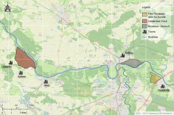 Why are natural flood prevention projects often met with resistance from the general population? For this purpose, researchers from the UFZ interviewed people who are directly affected by the issues of flooding and taking protective measures because of their proximity to the Elbe. Photo: UFZ; Map: OpenStreetMap