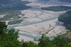 Flussauen wie hier der Tagliamento (Italien) leisten wichtige Beiträge zum natürlichen Klimaschutz. Foto: Mathias Scholz / UFZ