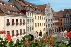 Am Untermarkt 20 in Görlitz (1. Gebäude v.l.) findet CASUS sein Domizil. Foto: Sabine Wenzel / Europastadt GörlitzZgorzelec GmbH