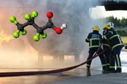 <p>Short-chain PFAS, such as perfluorobutanoic acid, enter the environment through firefighting foams, for example, and degrade only very slowly if at all.</p>